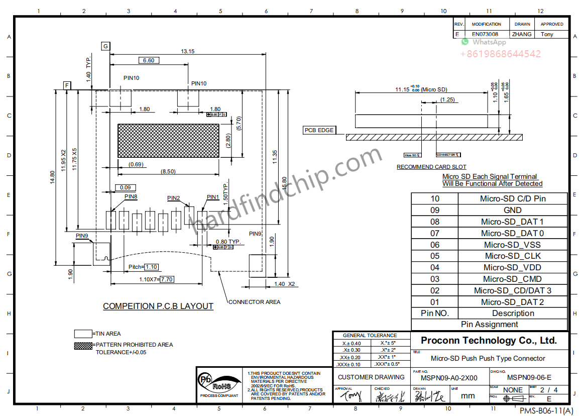 MSPN09-A0-2X00 Proconn ,MSPN09-A0-2X00 datasheet