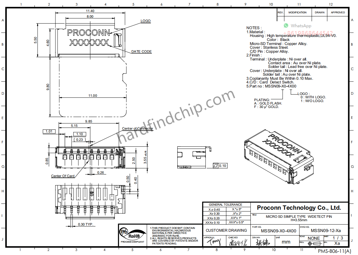 MSSN09-X0-4X00 Proconn ,MSSN09-X0-4X00 datasheet