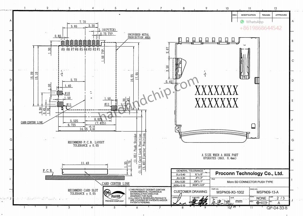 MSPN09-X0-1002 Proconn ,MSPN09-X0-1002 datasheet